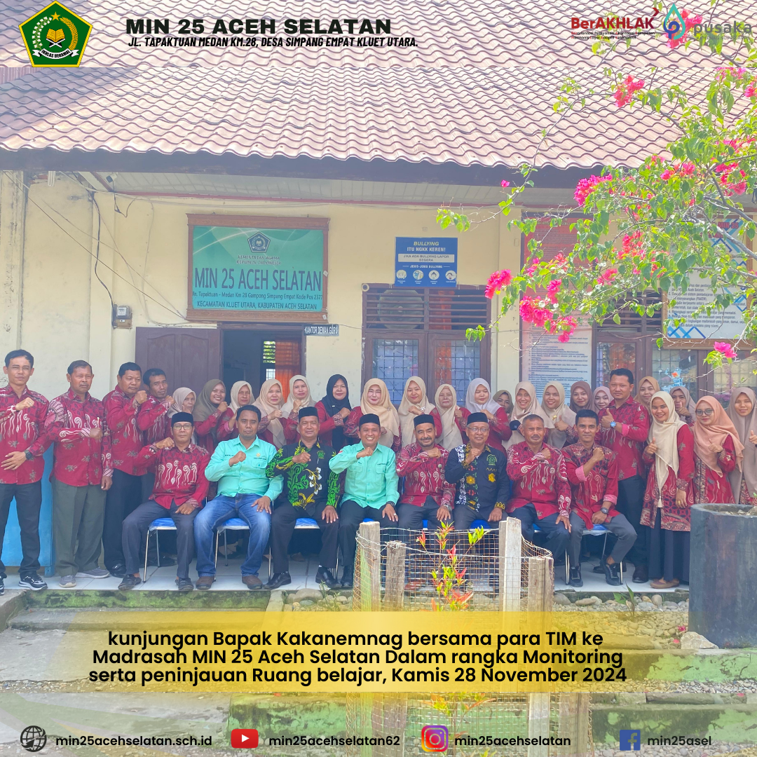 Kunjungan kepala Kantor Kementrian Agama Kabupaten Aceh Selatan